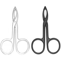 Amazon.co.jp: Motanar 2ピース ピンセット ハサミハンドル ストレート